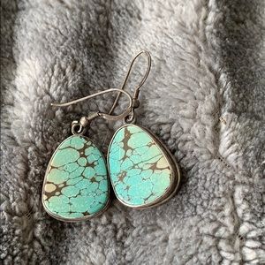 Sterling silver turquoise earrings.